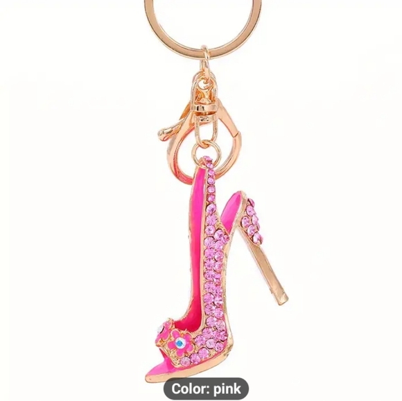 Accessories - Pink Mini High Heeled Shoe Bag Charm